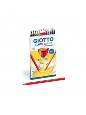 Ξυλομπογιές Giotto Elios Triangular χοντρές / set 12 χρωμάτων