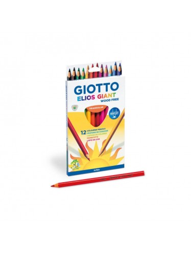Ξυλομπογιές Giotto Elios Triangular χοντρές / set 12 χρωμάτων