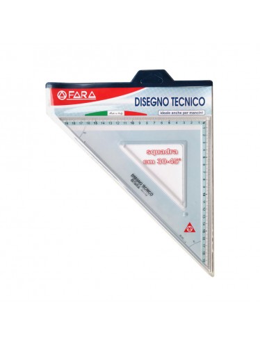 Τρίγωνο Disegno Tecnico 30/45 Διπλής Αρίθμησης & για Αριστερόχειρες
