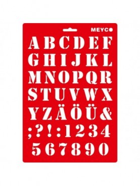 Stencil Αλφάβητο MEYCO Hobby