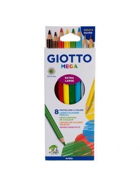 Ξυλομπογιές Giotto mega 5.5mm / set 8 τεμαχίων